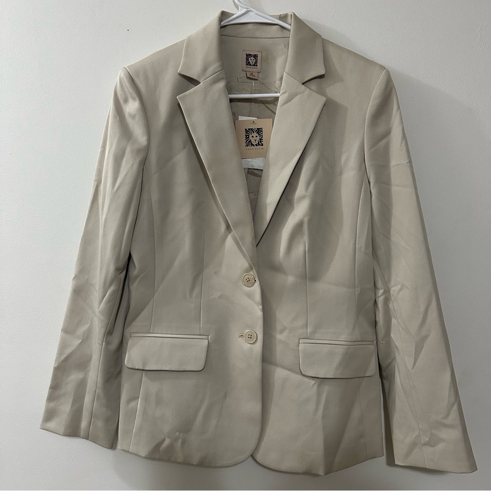 Anne Klein Beige‎ (heather beechwood) 2 piece set blazer and skirt Size 8/10 NWT